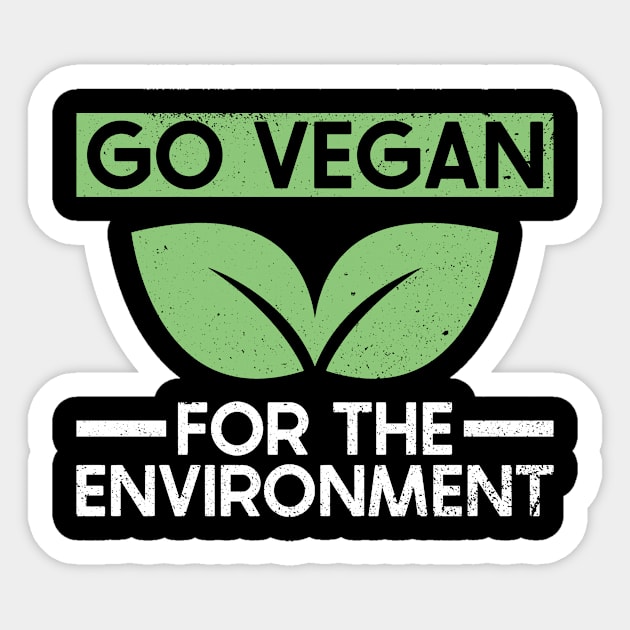 Go Vegan For The Environment - Veganism Veggie Vegan Sticker by Anassein.os